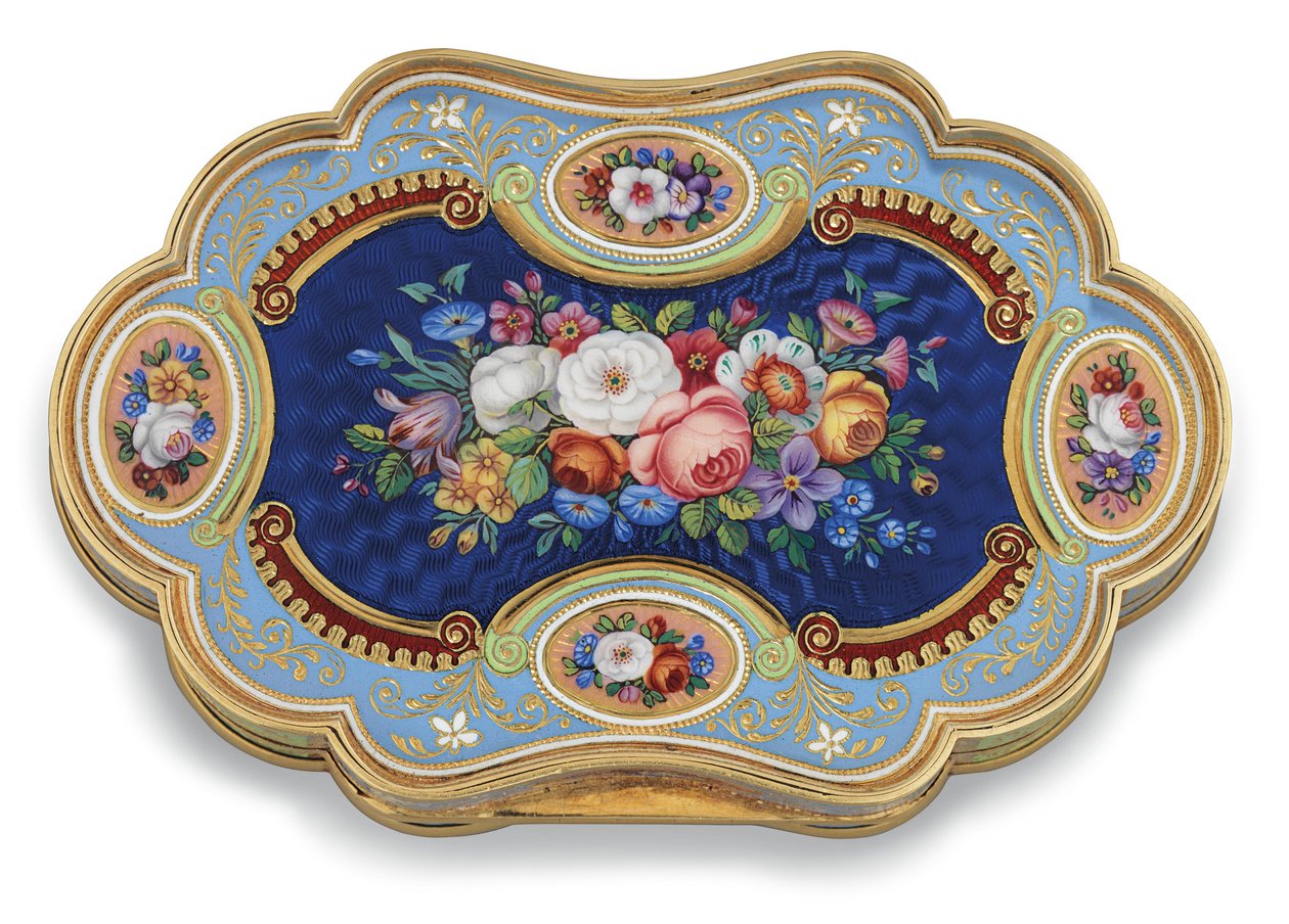 Guldæske med emaljeret portræt af vicekonge Abbas I af Egypten, ca. 1820 (guld, emalje og diamanter) af Swiss School