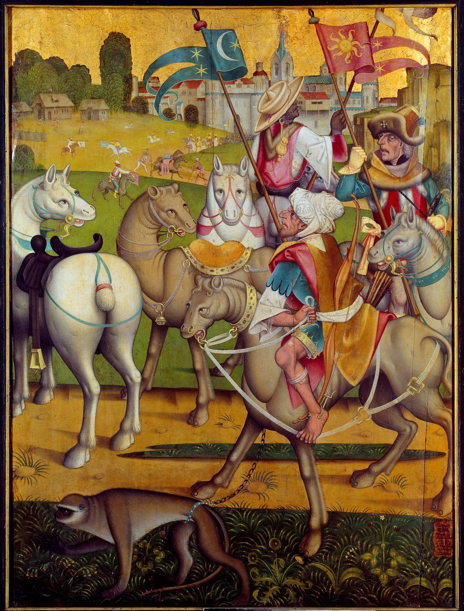 The Riding of the Magi Kings Maleri af den schweiziske skole. 1460 ca. Dijon, Museum of Fine Arts af Swiss School