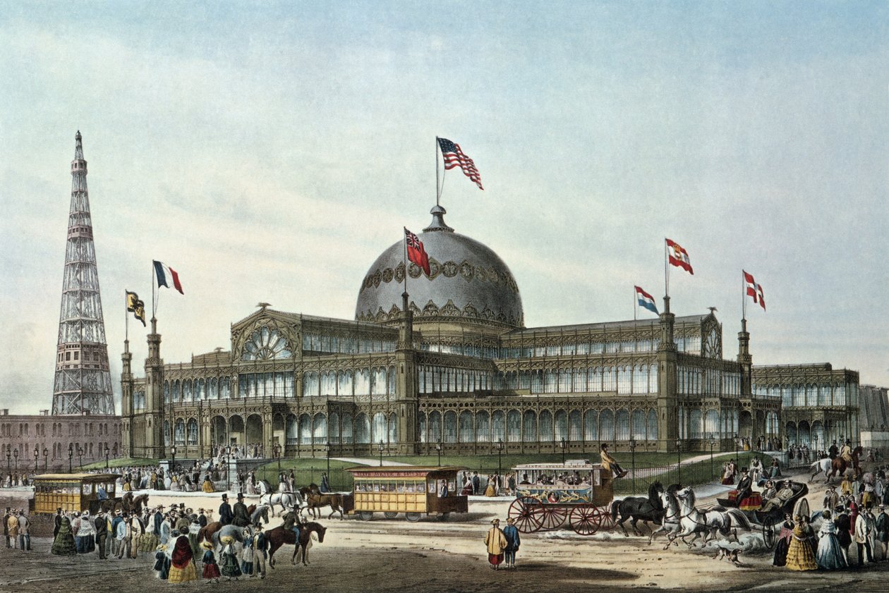 New York Crystal Palace, bygget til verdensudstillingen i 1853 af Sydney Currie