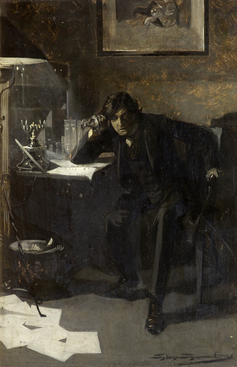 Portræt af Sir John Martin Harvey (olie på karton) af Sydney C Lucas