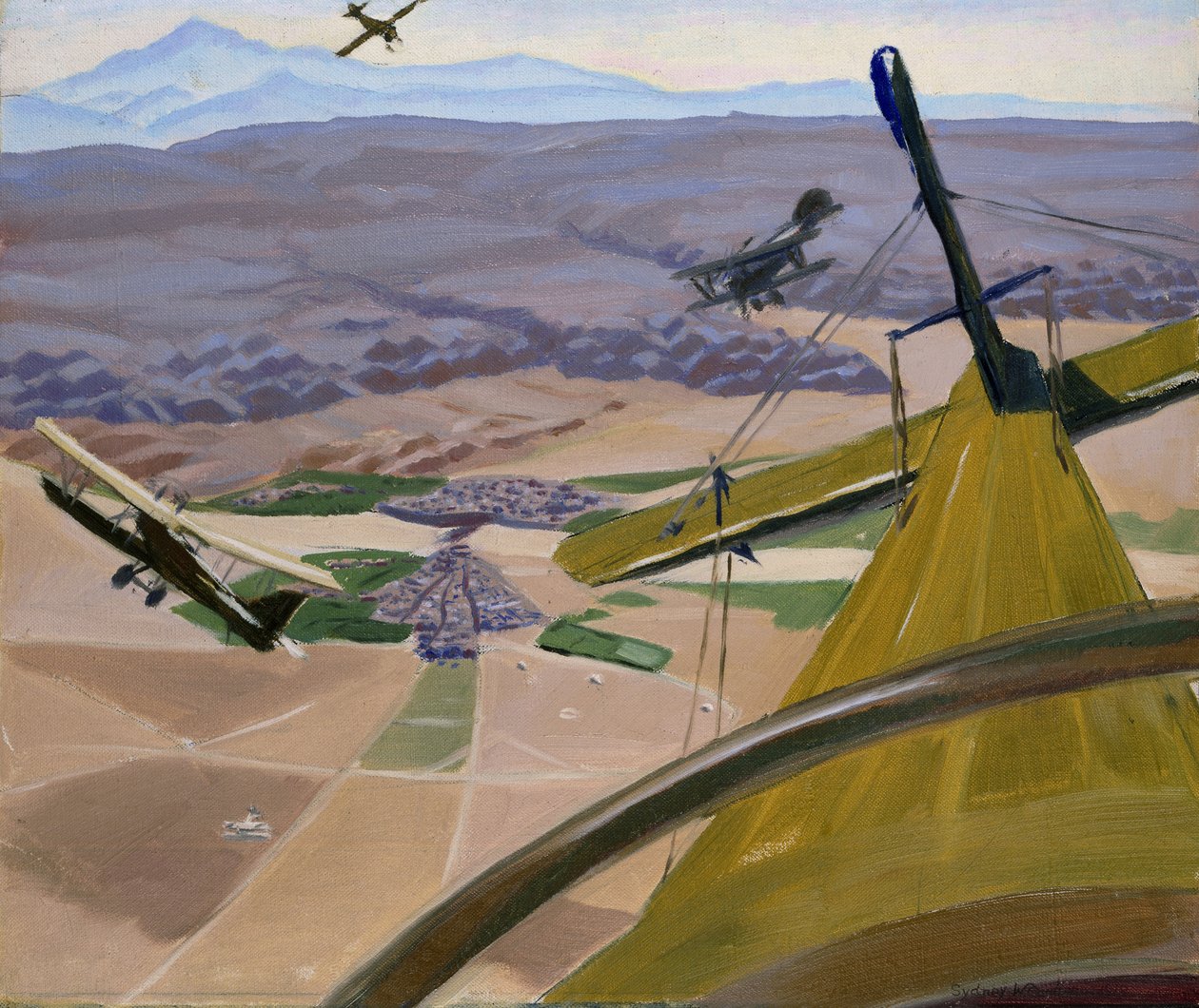 Over the Hills of Kurdistan: Flying above Kirkuk, 1919 af Sydney Carline
