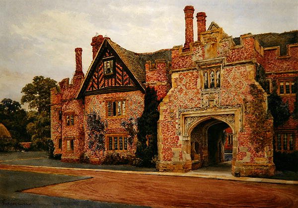 Compton Wynyates, Warwickshire (akvarel på papir) af Sydney Currie