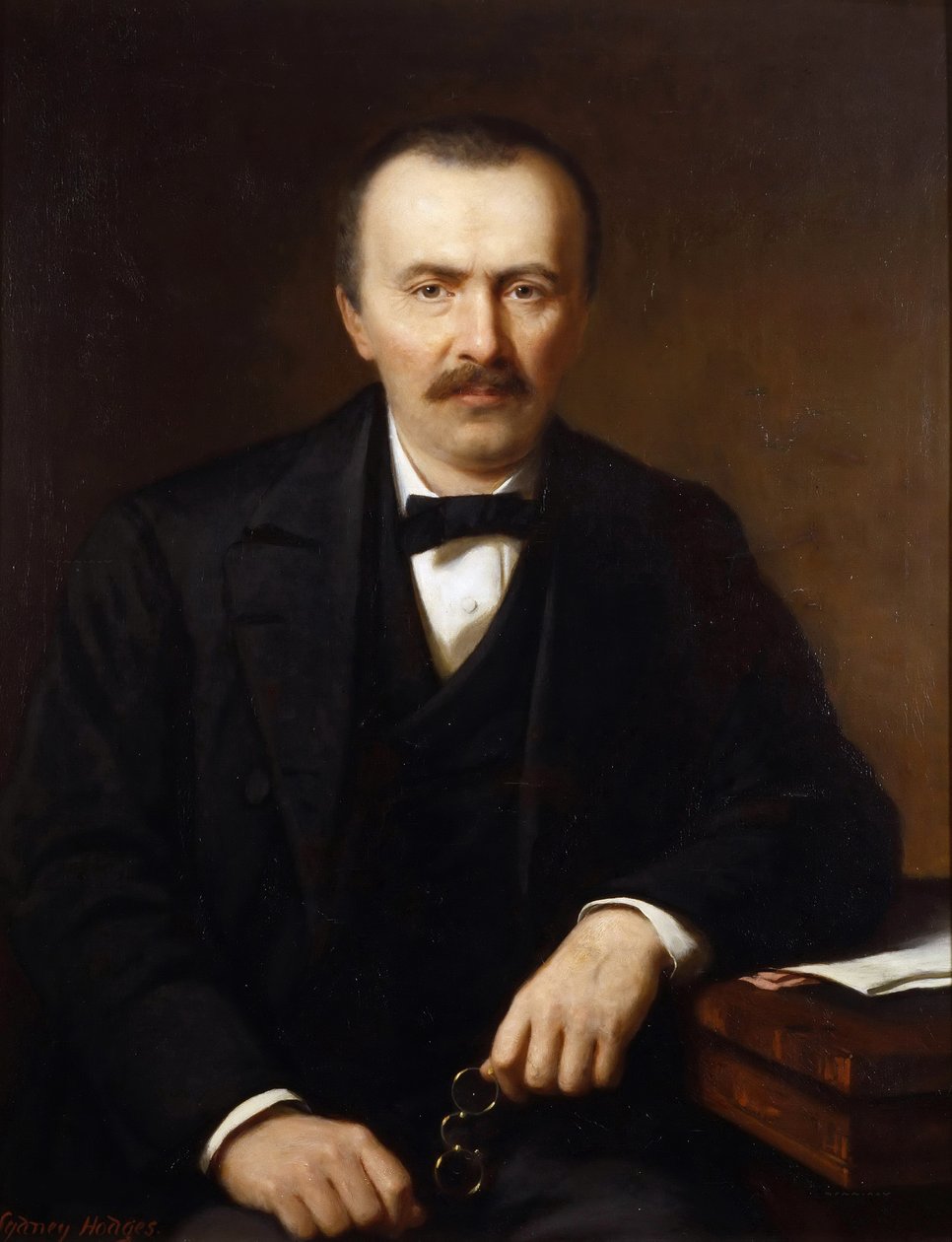 Portræt af Heinrich Schliemann 1822-1890, ca 1866. af Sydney Hodges
