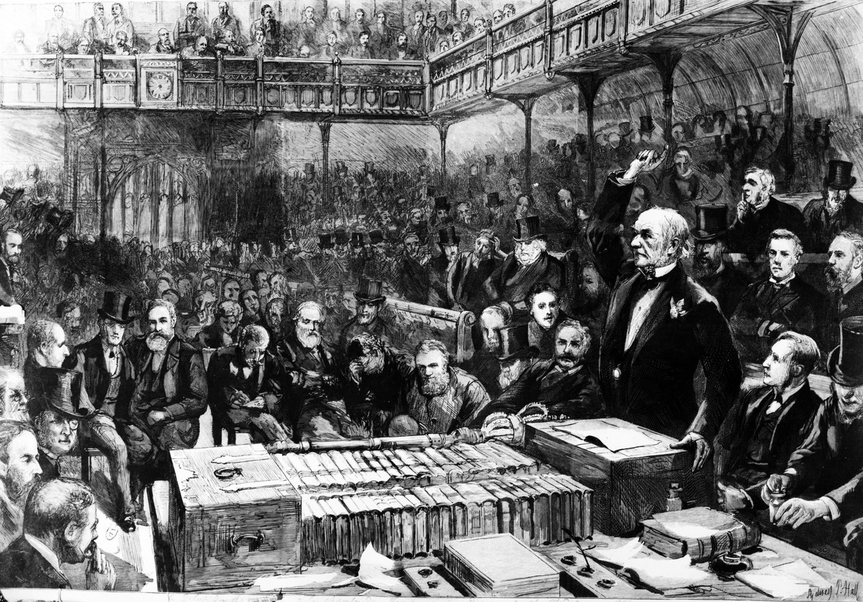 Hjemmestyredebat i Underhuset - Gladstone
