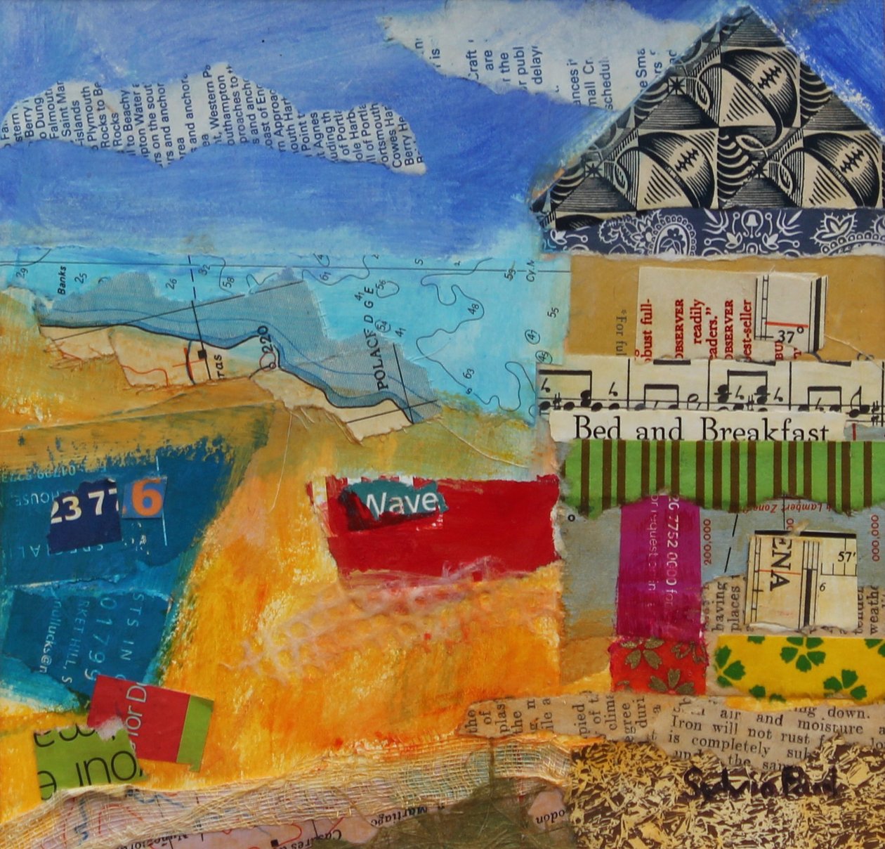 BundT by the Sea 2013, akrylpapir collage af Sylvia Paul
