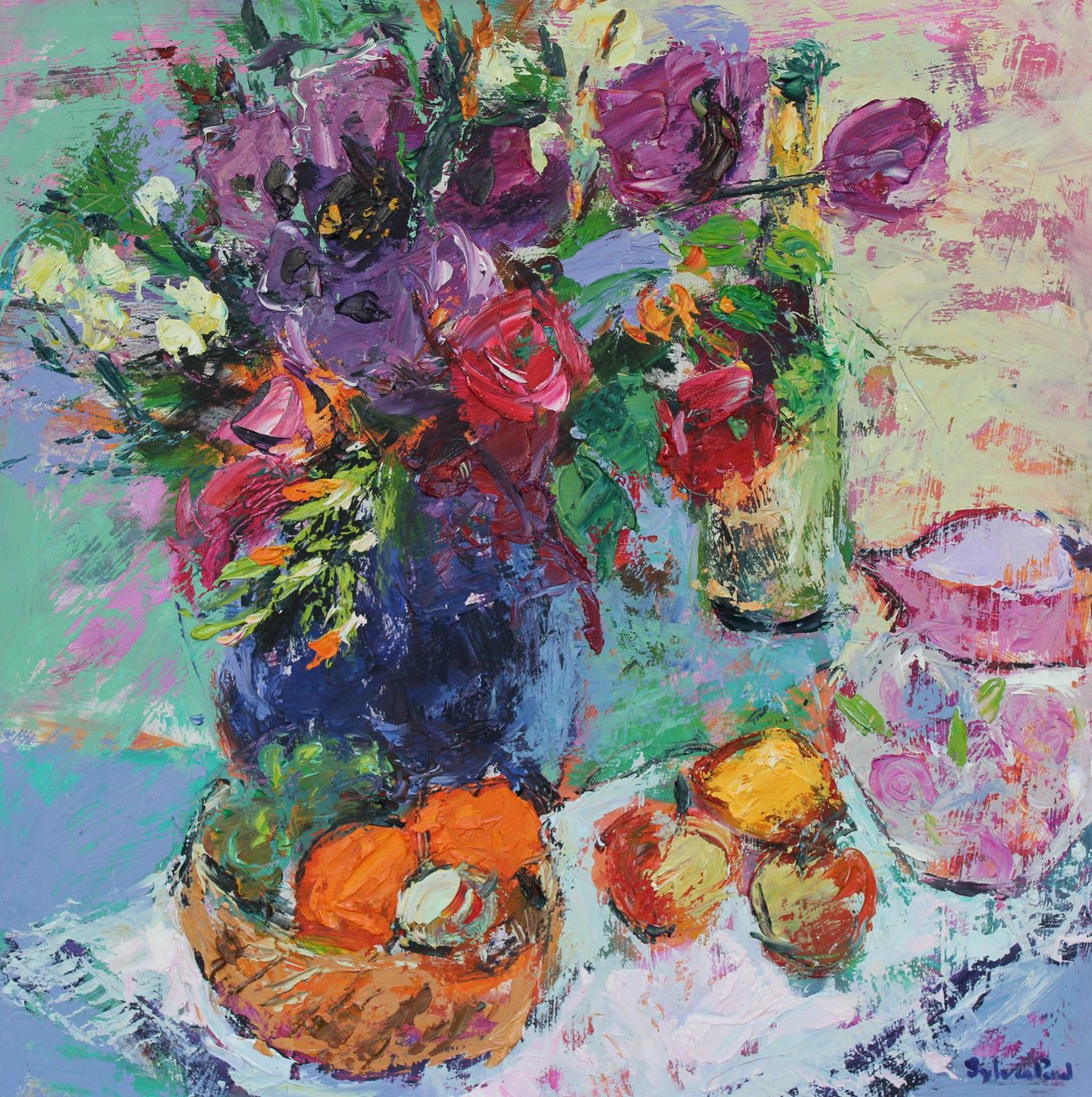 Blomster i sommerhaven af Sylvia Paul
