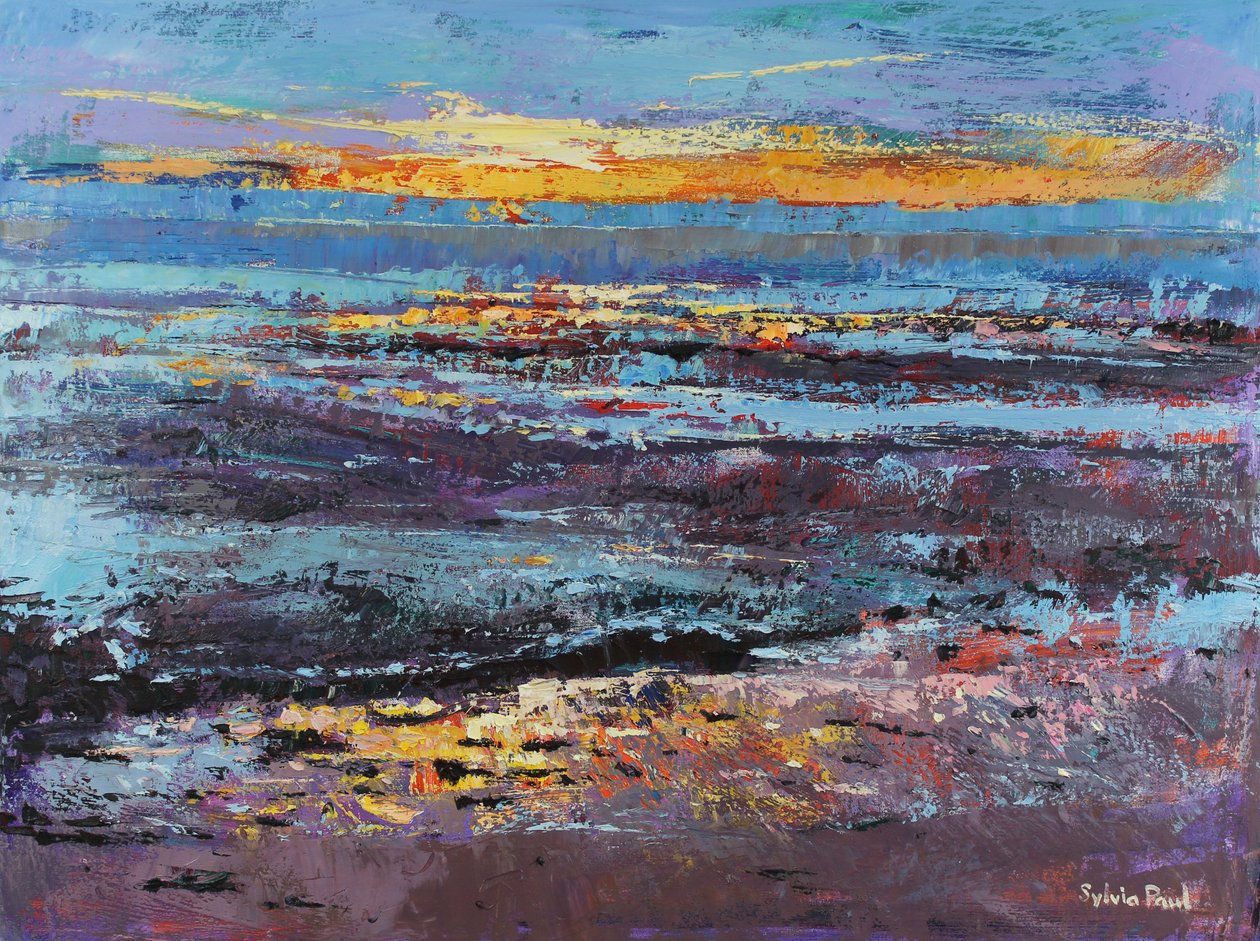 Sunrise Spectacular, 2021 (olie på lærred) af Sylvia Paul