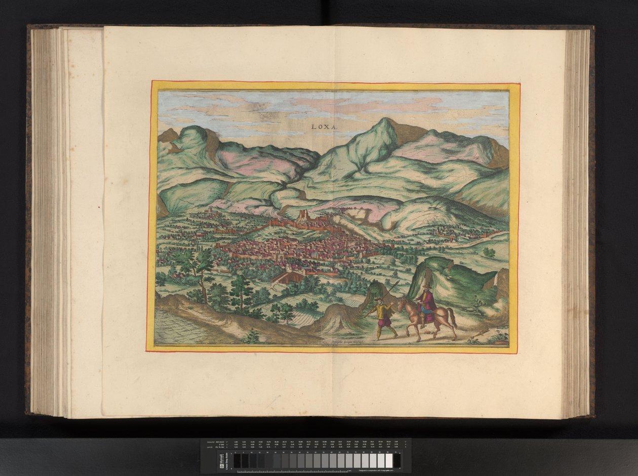 Udsigt over byen Málaga Málaga (titel på objekt) af Symon Novelanus (possibly)