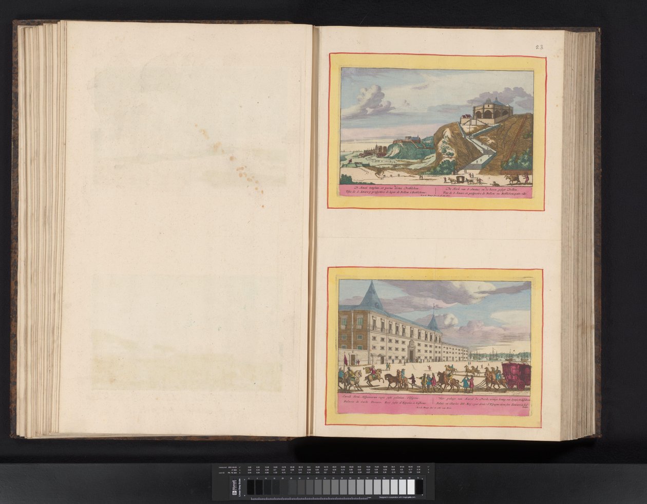 Kyst nær Lissabon med byerne Cascais og Bélem Cascale (...) (titel på objekt) af Symon Novelanus (possibly)