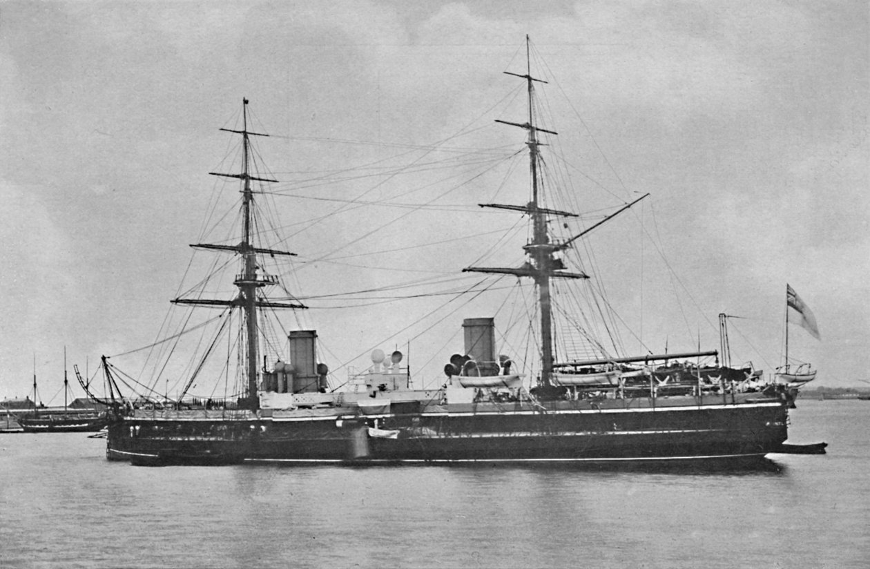 H.M.S. Ufleksibel i 1880, c1880, 1904 af Symonds and Co