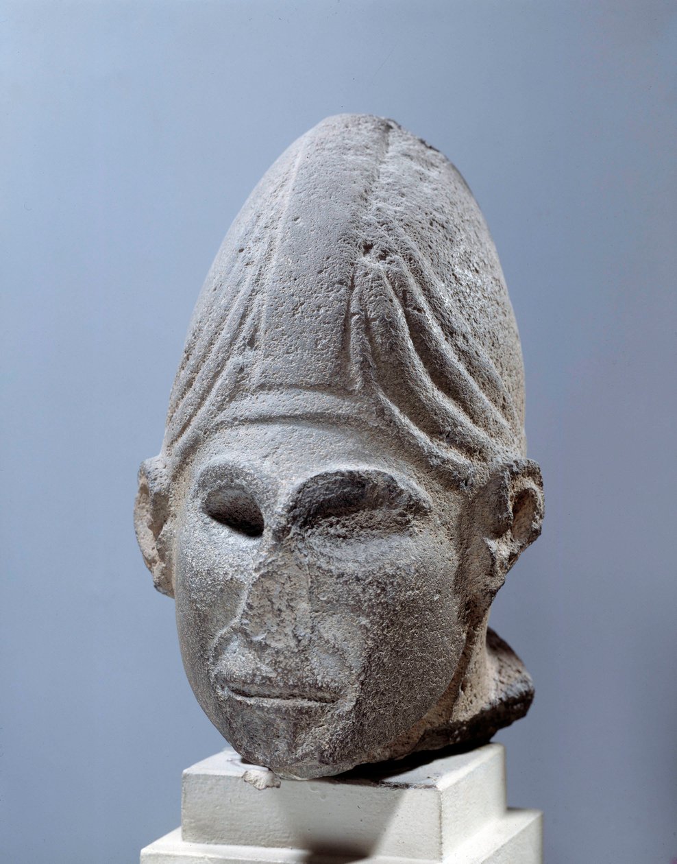 Østlig antikvitet: leder af den syriske gud. cirka 2500 f.Kr. fra Djabboul, Syrien. Paris, Louvre-museet af Syrian Syrian