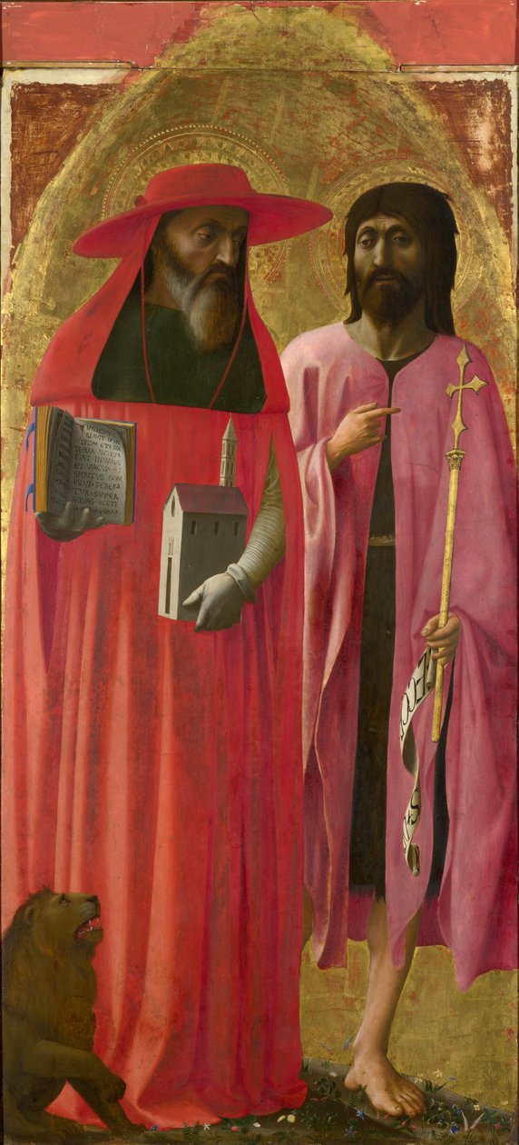 Sankt Hieronymus og Sankt Johannes Døberen, ca. 1428-29 (ægtempera på poppel) af Tommaso Masaccio