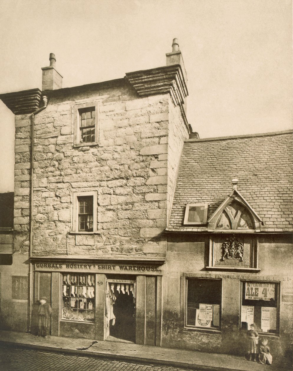 Elphinstone Tower, Man Street, Gorbals, Glasgow, 1868-99 (sort foto) af T.and R. Annan and Sons