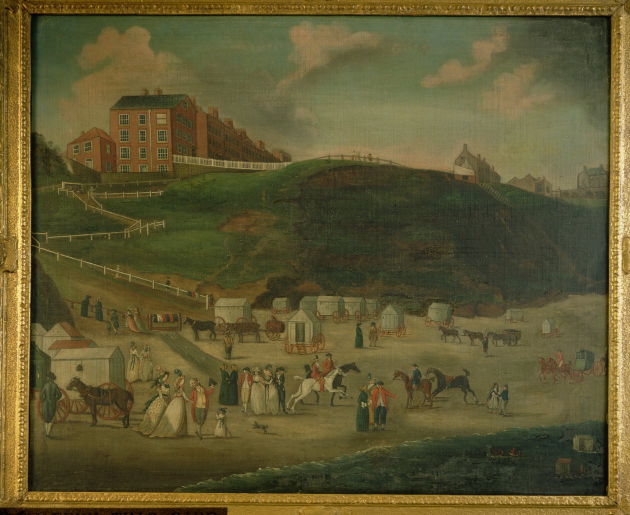 Feriegæster på Scarborough Beach, ca. 1776 af T. Ramsay