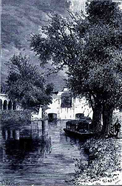 Santa Anita Canal, fra The Ancient Cities of the New World, af Claude-Joseph-Desire Charnay, pub. 1887 af T. after Taylor