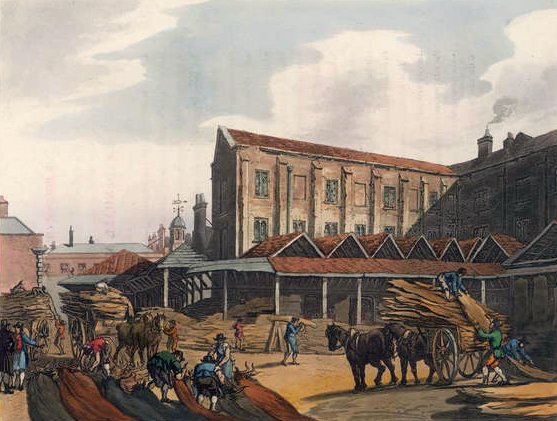 Leadenhall Market, fra Ackermanns Microcosm of London (print) af T. and Pugin Rowlandson