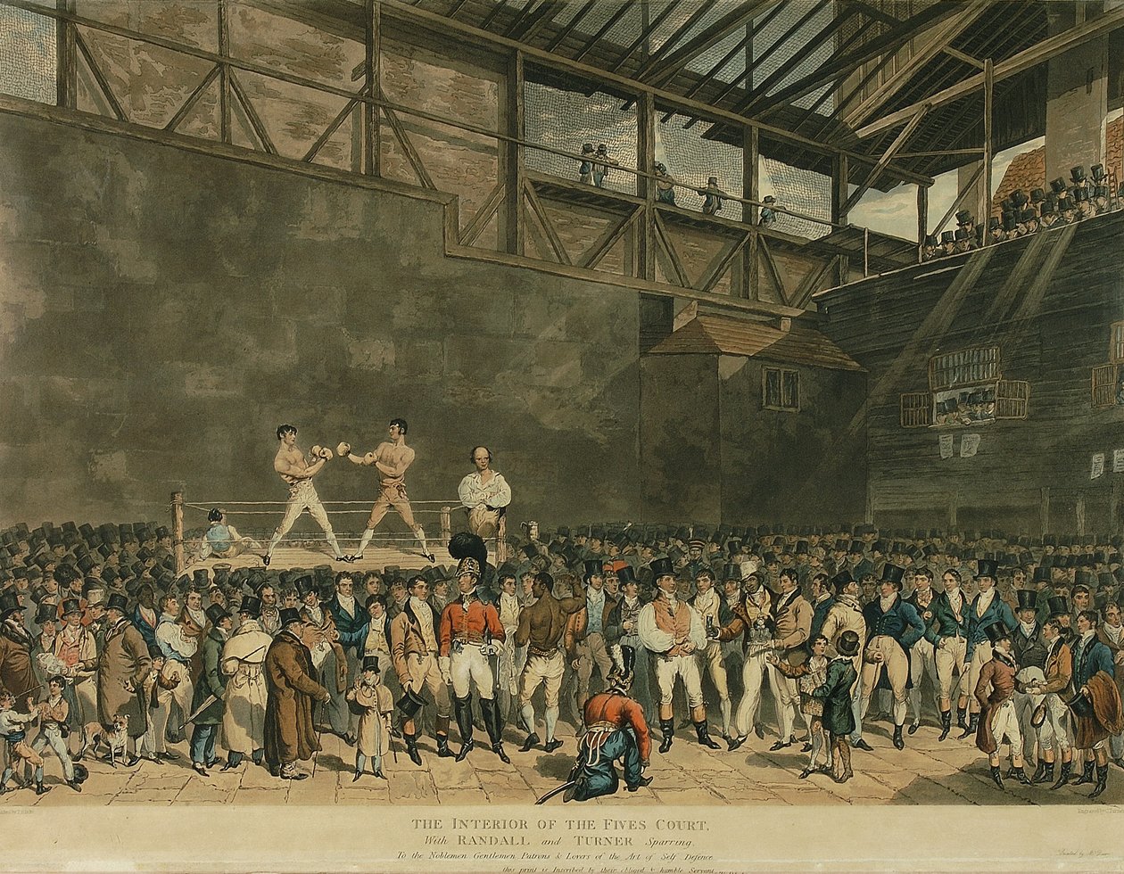 Interiøret af Fives Court, graveret af Charles Turner af T. (after) Blake