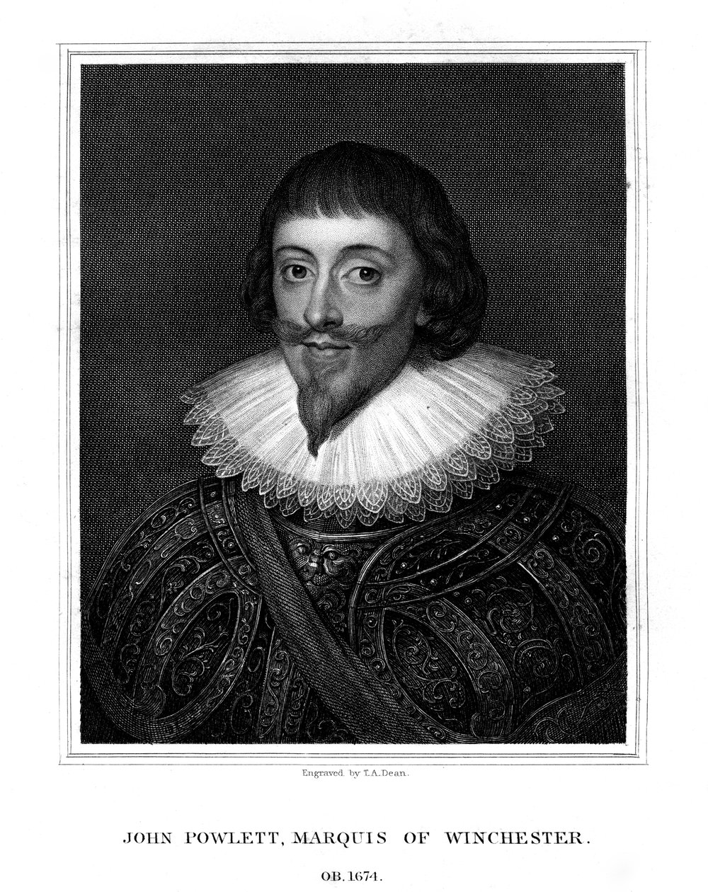 John Paulet, 5. markis af Winchester, royalist, 1826. af T. A. Dean