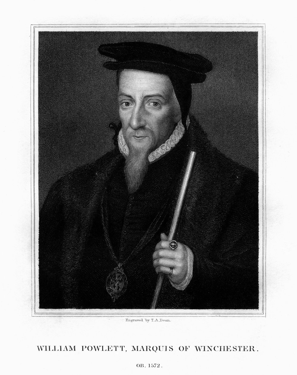 William Paulet, 1. markis af Winchester, engelsk statsmand, 1828. af T. A. Dean
