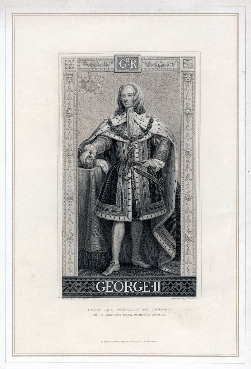 George II af Storbritannien. af T. Brown