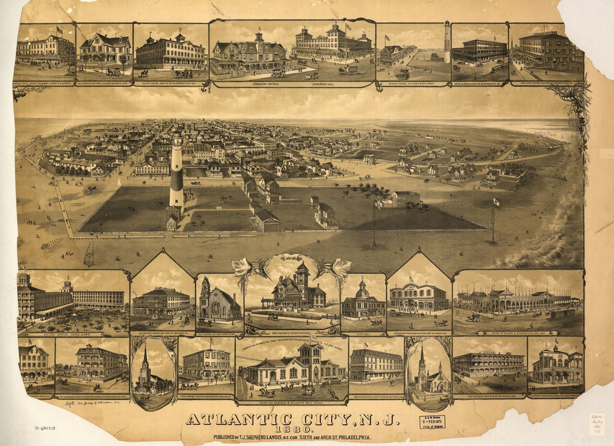 Atlantic City, N.J. 1880. LOC 75694710 af T. J. Shepherd Landis