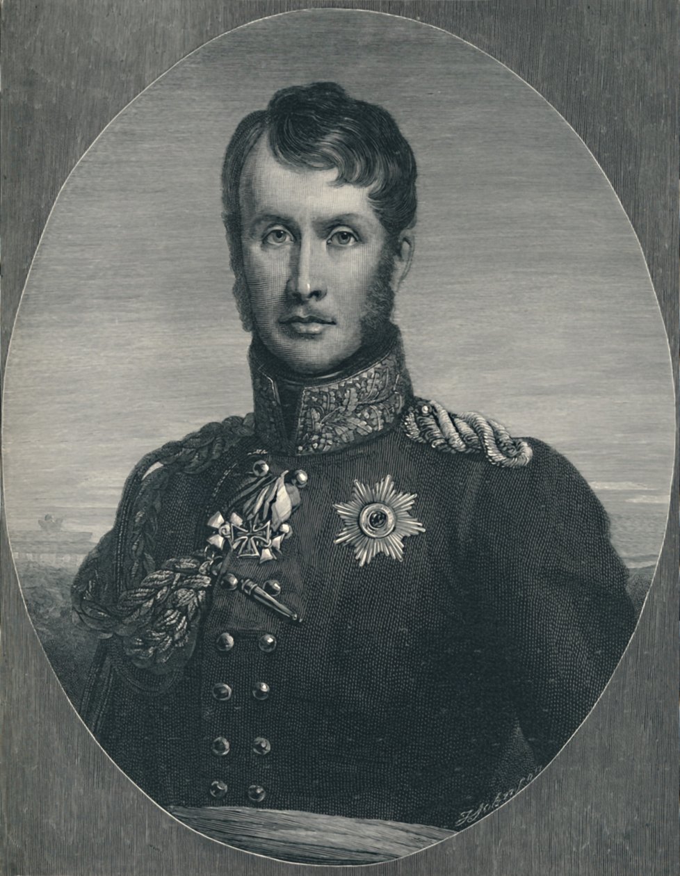 Frederik Vilhelm III - Konge af Preussen, c1814-1816, 1896 af T. Johnson
