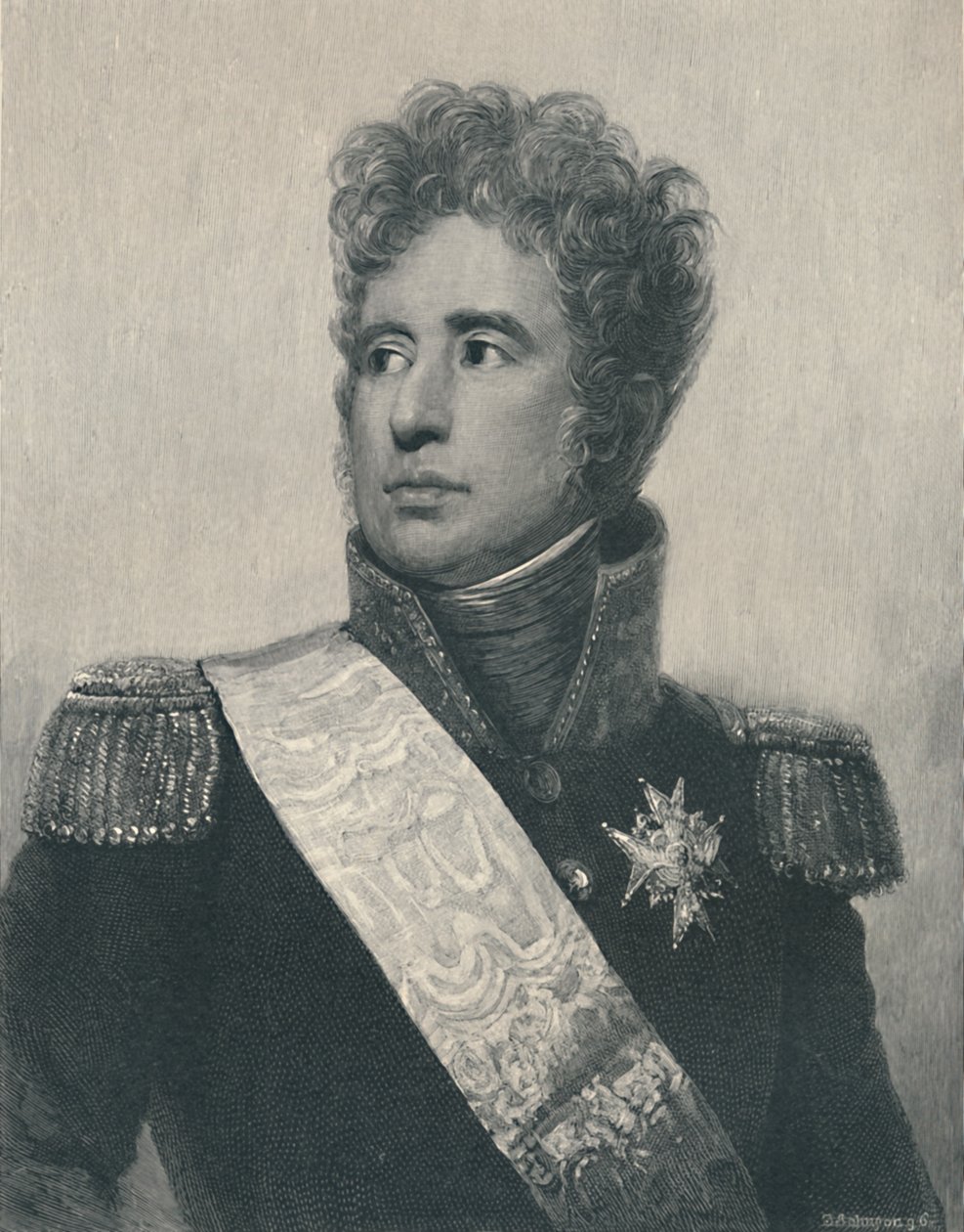 Jacques-Alexandre-Bernard Law, markis af Lauriston, c1810, 1896 af T. Johnson