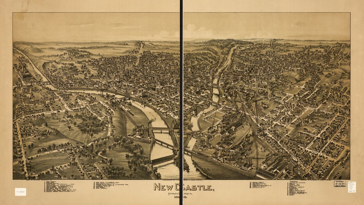 New Castle, Pennsylvania 1896 af T. M. Fowler