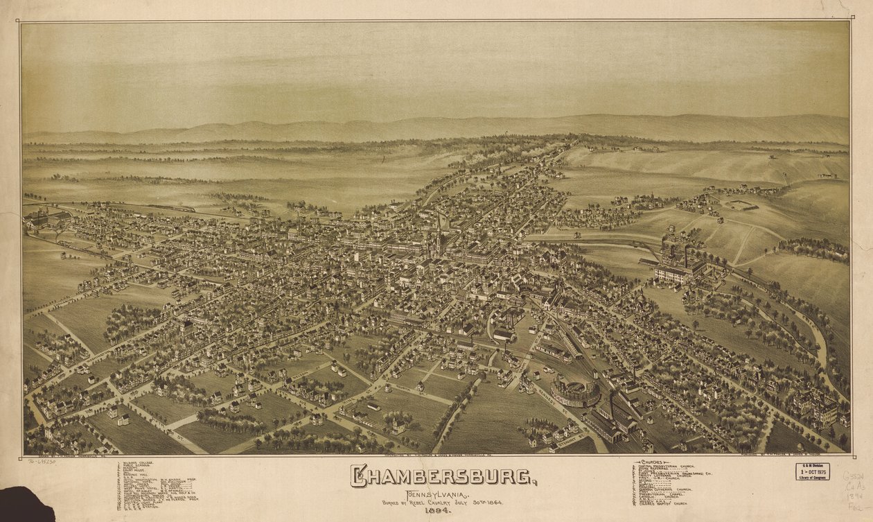 Perspektivkort ikke tegnet i målestok. Fugleperspektiv. LC Panoramic maps (2. udgave), 749 Også tilgængelig via Library of Congress-webstedet som et rasterbillede. Indekseret for interessepunkter. AACR2 af T. M. Fowler