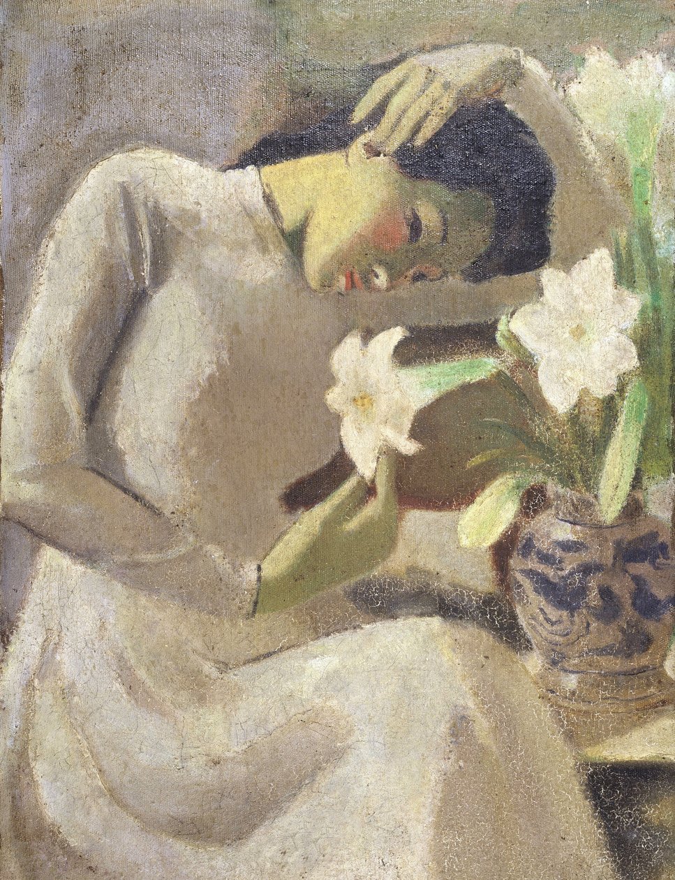 Olie på lærred af Fo Ngoc Van af Tô Ng?c Vân