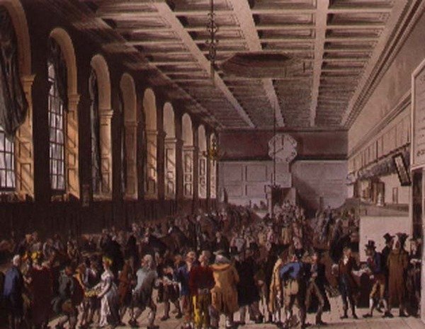 Custom House, the Long Room fra Ackermanns 