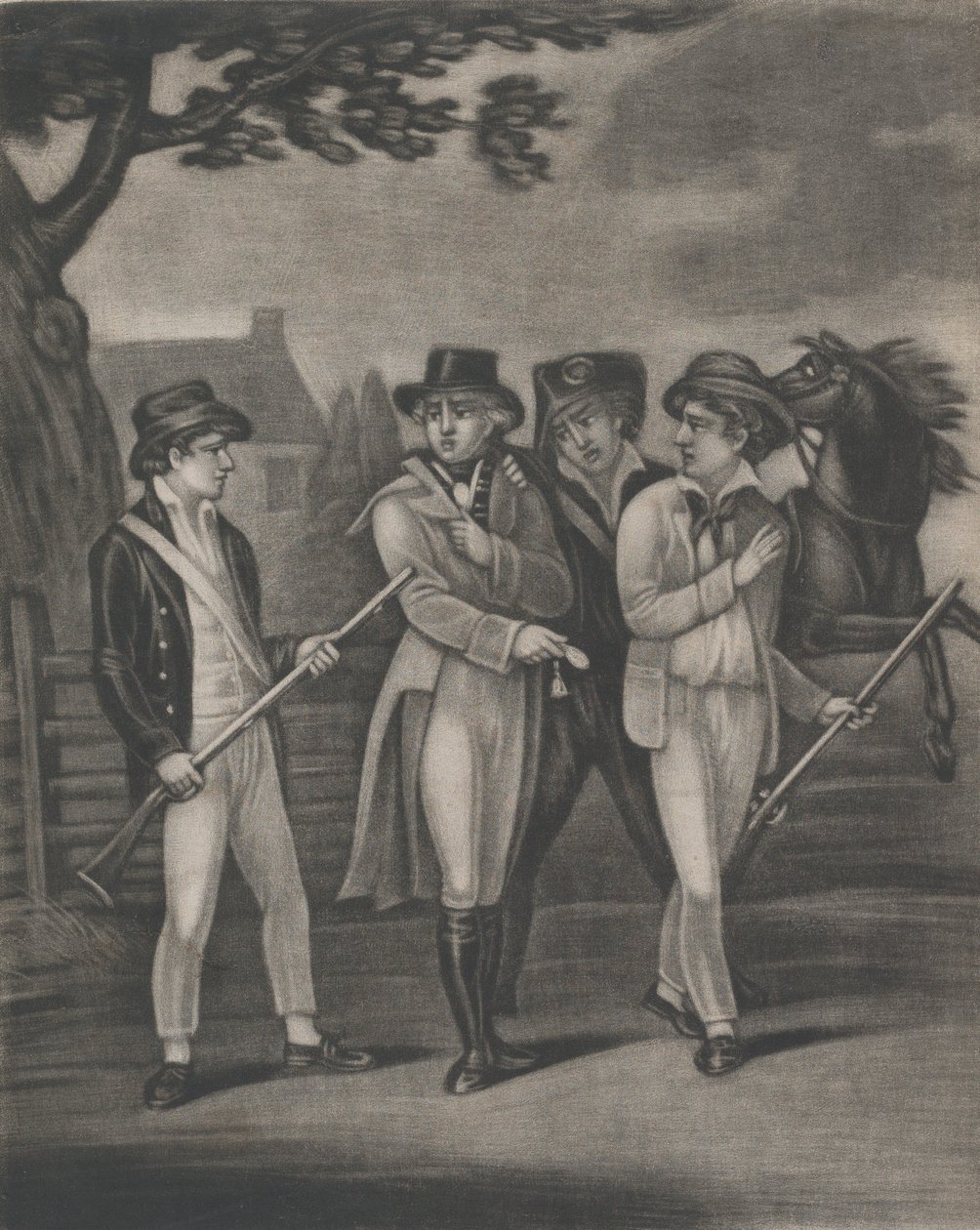 The Taking of Major André by the Incorruptible Paulding, Williams and Vanvert, Jul..., 4. juli 1812 af T. W. Freeman