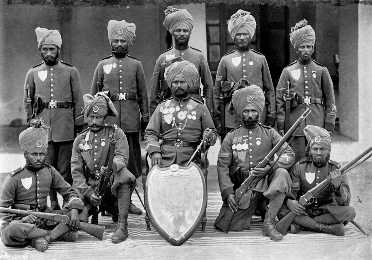 Mesterskydeholdet fra det 26. Punjab Regiment of Bengal Infantry, 1896 af T. Winter