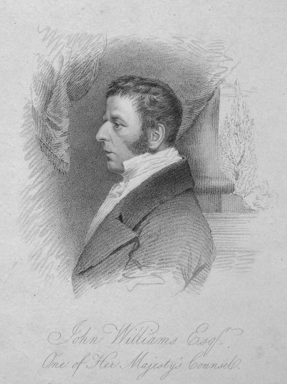 John Williams, Esq., One of Her Majestys Counsel, c1820. af T. Wright