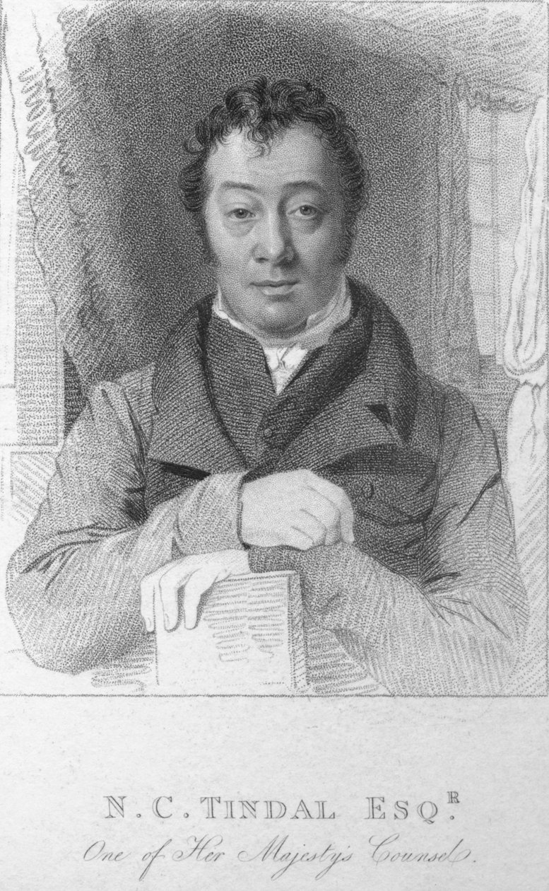 N. C. Tindal, Esq., En af Hendes Majestæts rådgivere, c1820. af T. Wright