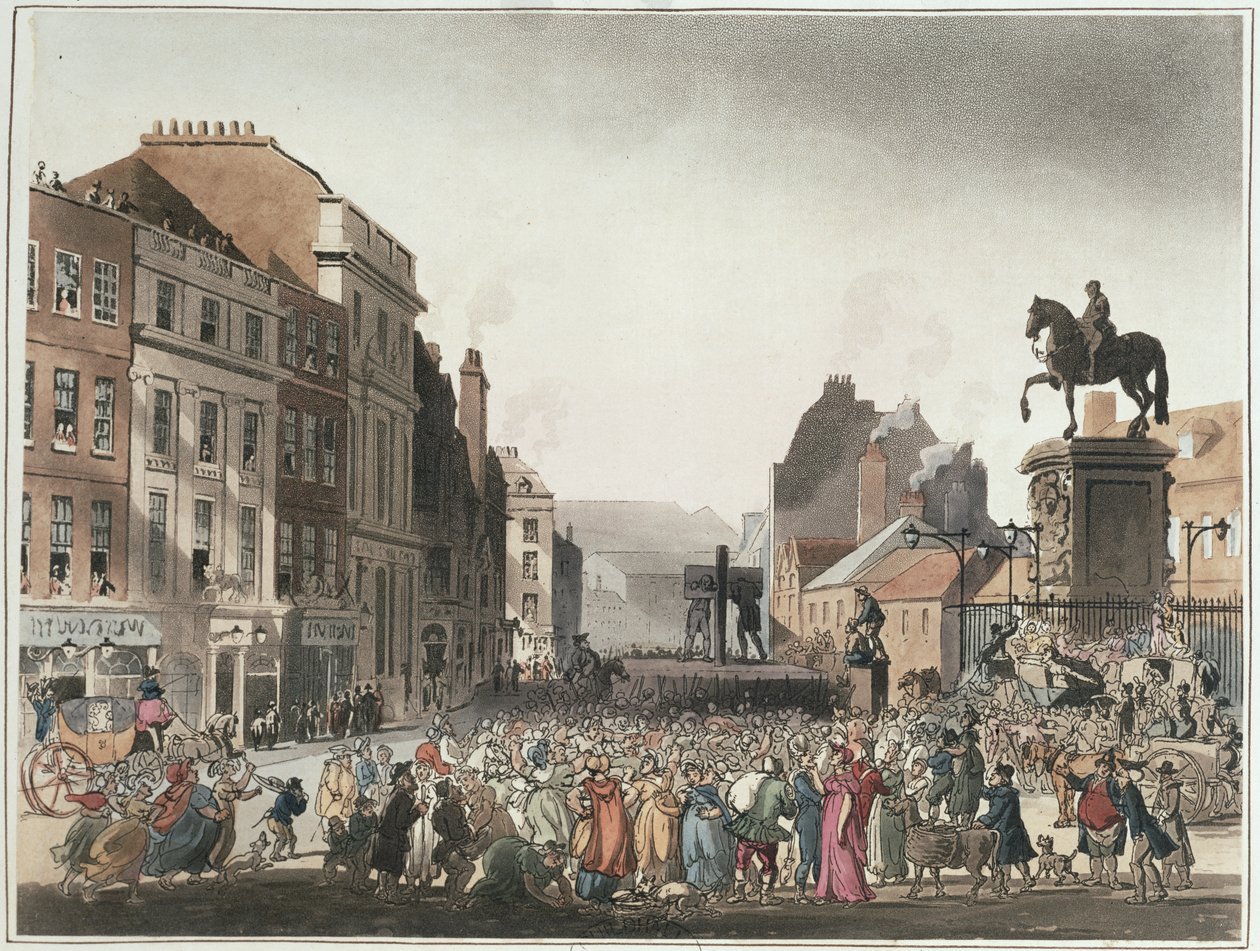 Pillory at Charing Cross fra Ackermanns 