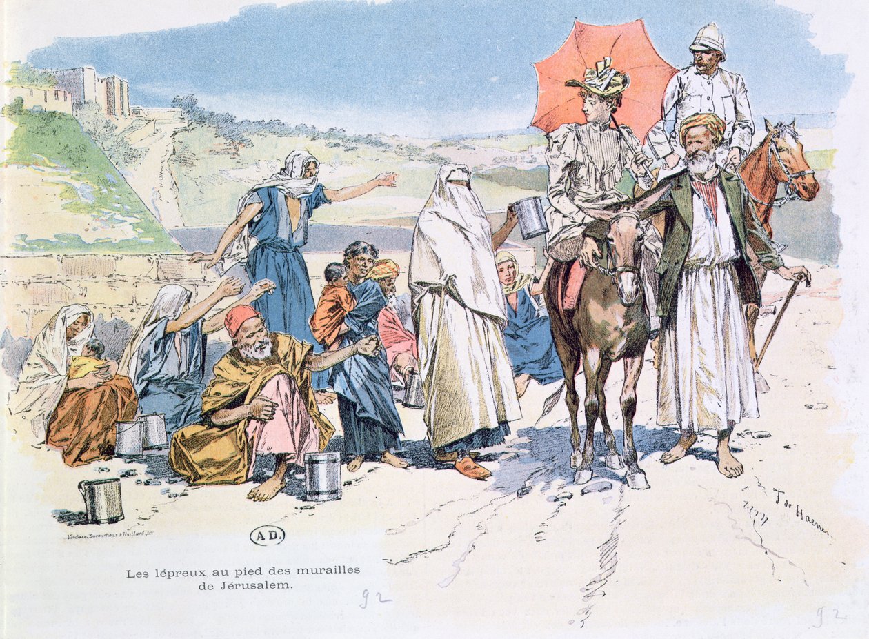 Spedalske uden for Jerusalems mure, 1892 af T. de Haener