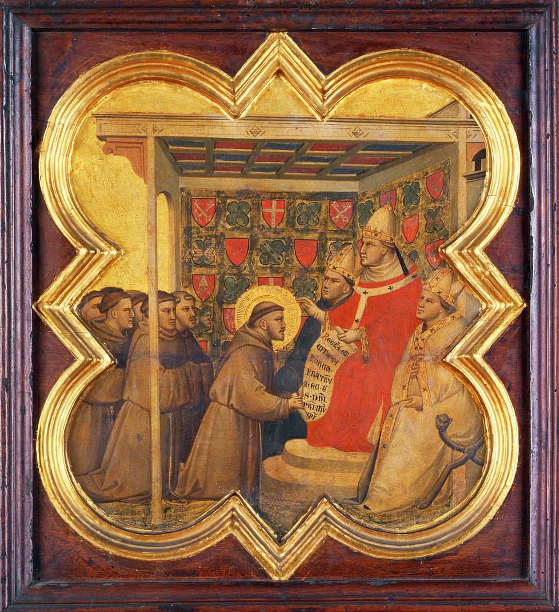 St. Frans præsenterer sin regel for paven (tempera på panelet) af Taddeo Gaddi