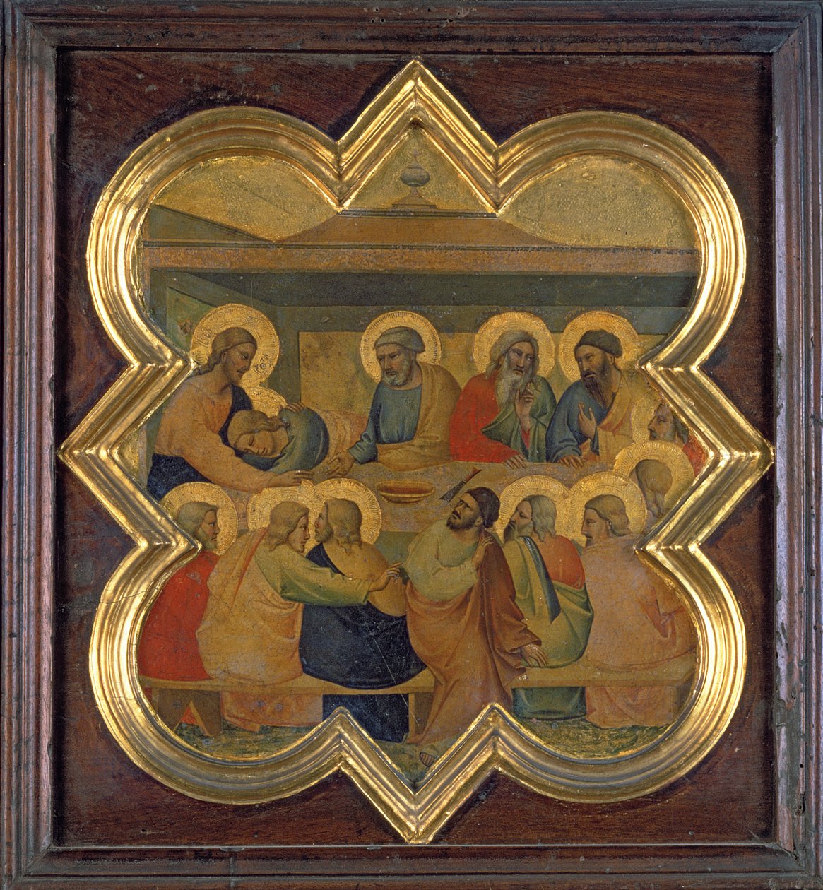 Den sidste nadver (tempera på panel) af Taddeo Gaddi