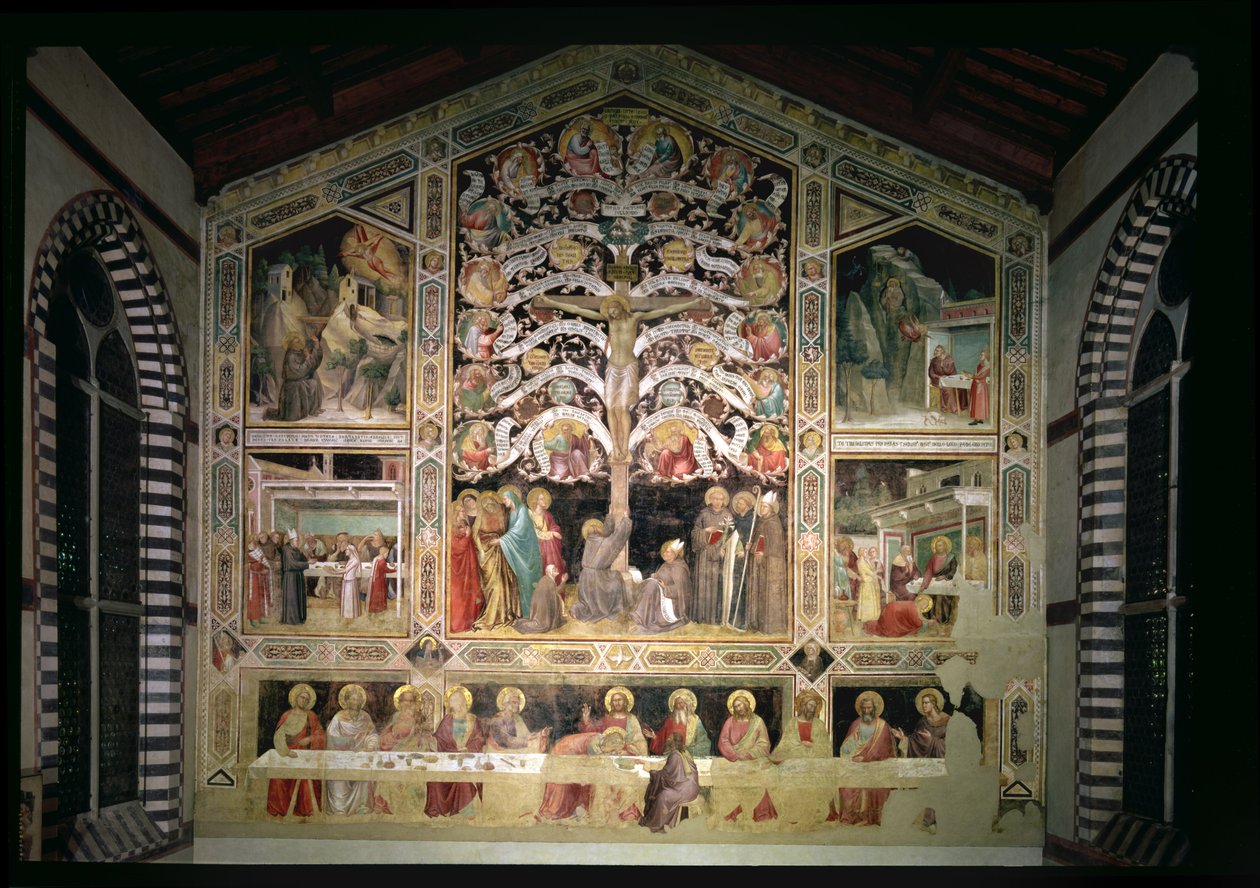 Livets træ og den sidste nadver, 1360 (se 85021 for detaljer) af Taddeo Gaddi