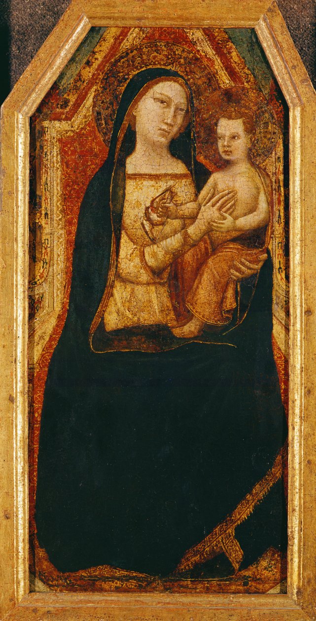 Jomfru og barn (tempera på panel) af Taddeo Gaddi