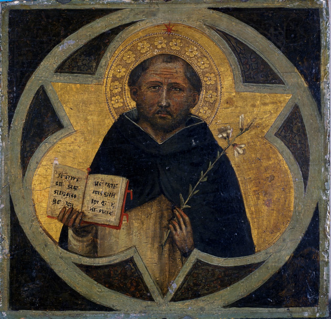 St. Dominic, ca. 1400 (tempera på træ) af Taddeo di Bartolo
