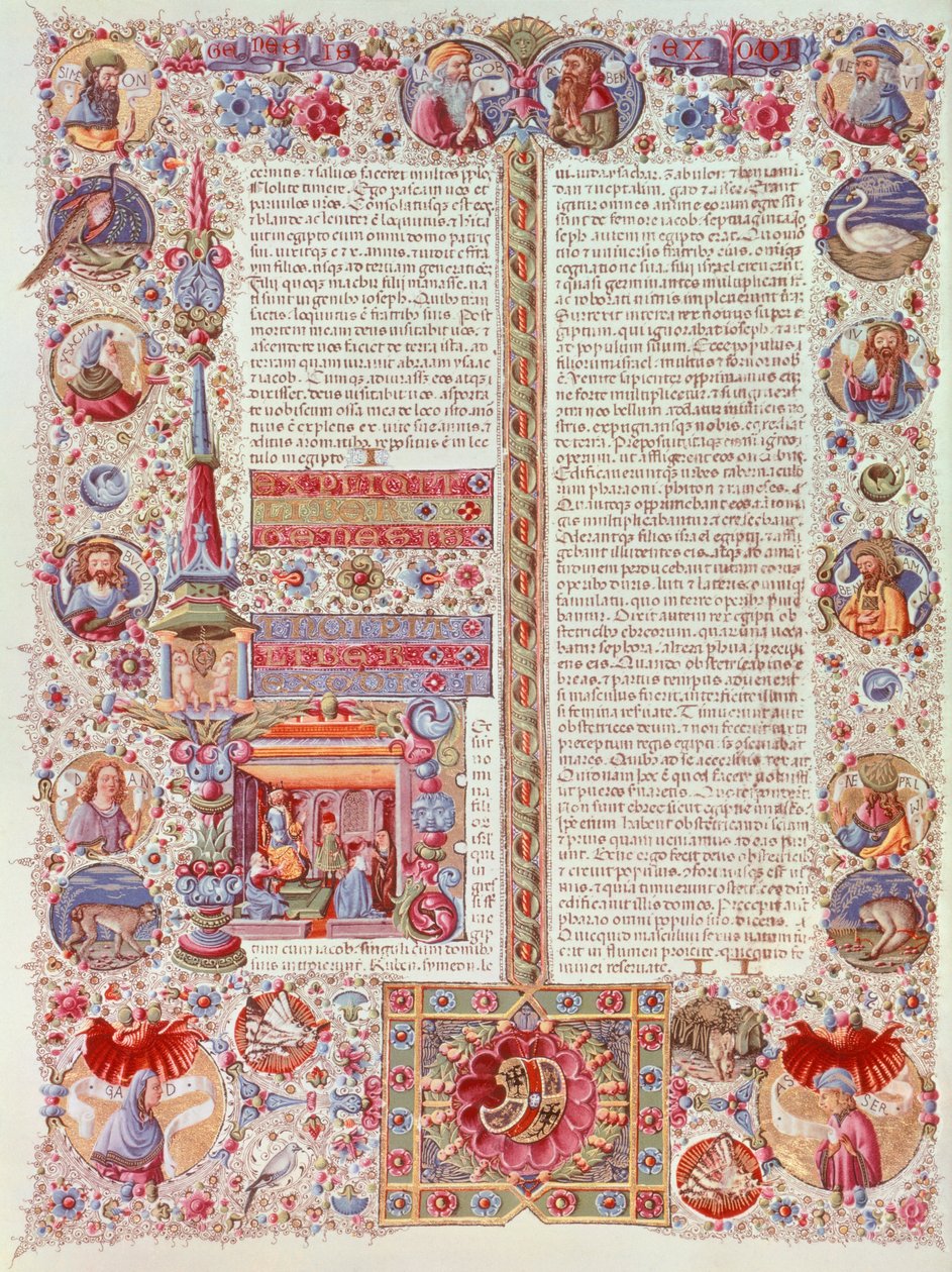 Oplyst side af Taddeo Crivelli fra Bibelen fra Borso d