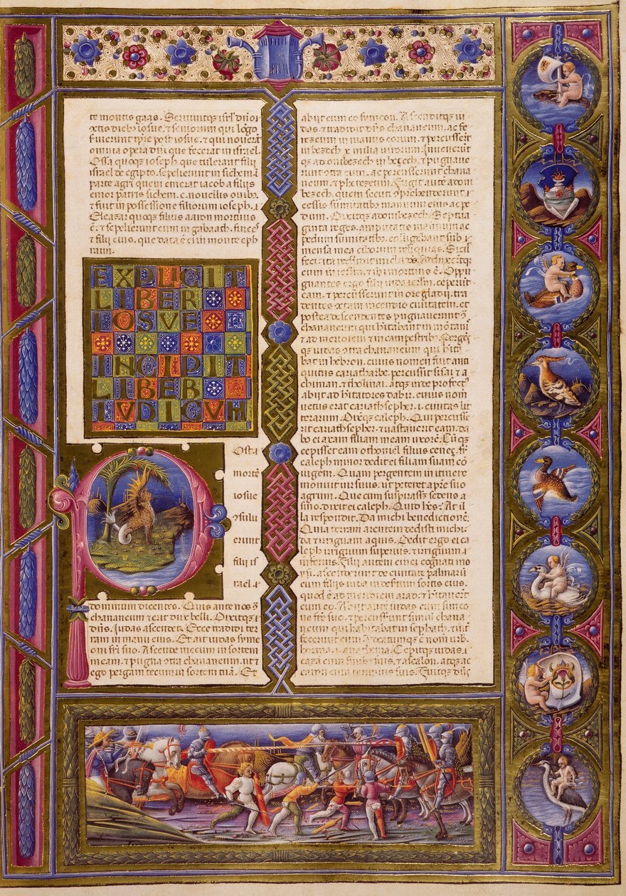 Incipit fra Dommerbogen, fra bind I af Bible of Borso d