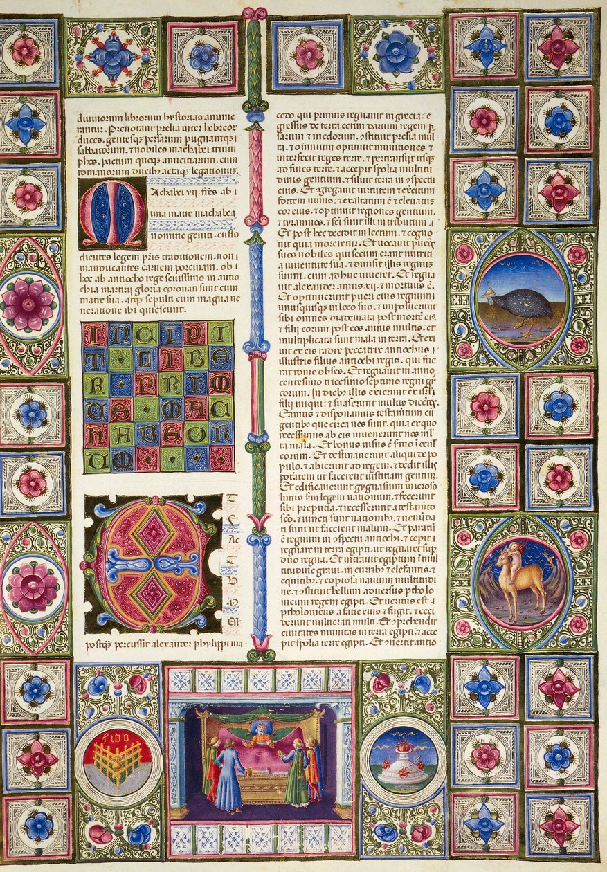 Incipit fra Profeten Haggais Bog, fra bind II af Bible of Borso d