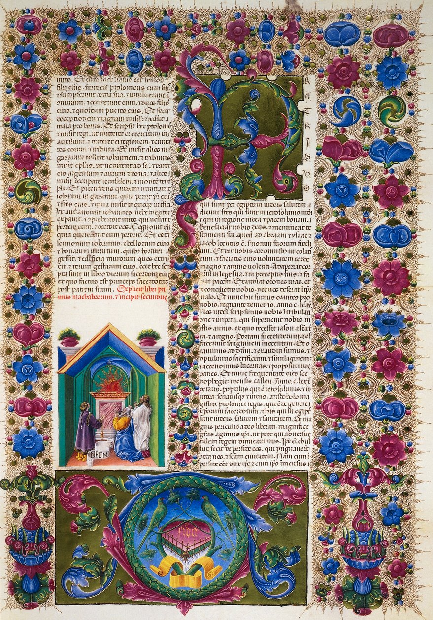 Incipit fra Profeten Malachis Bog, fra bind II af Bible of Borso d