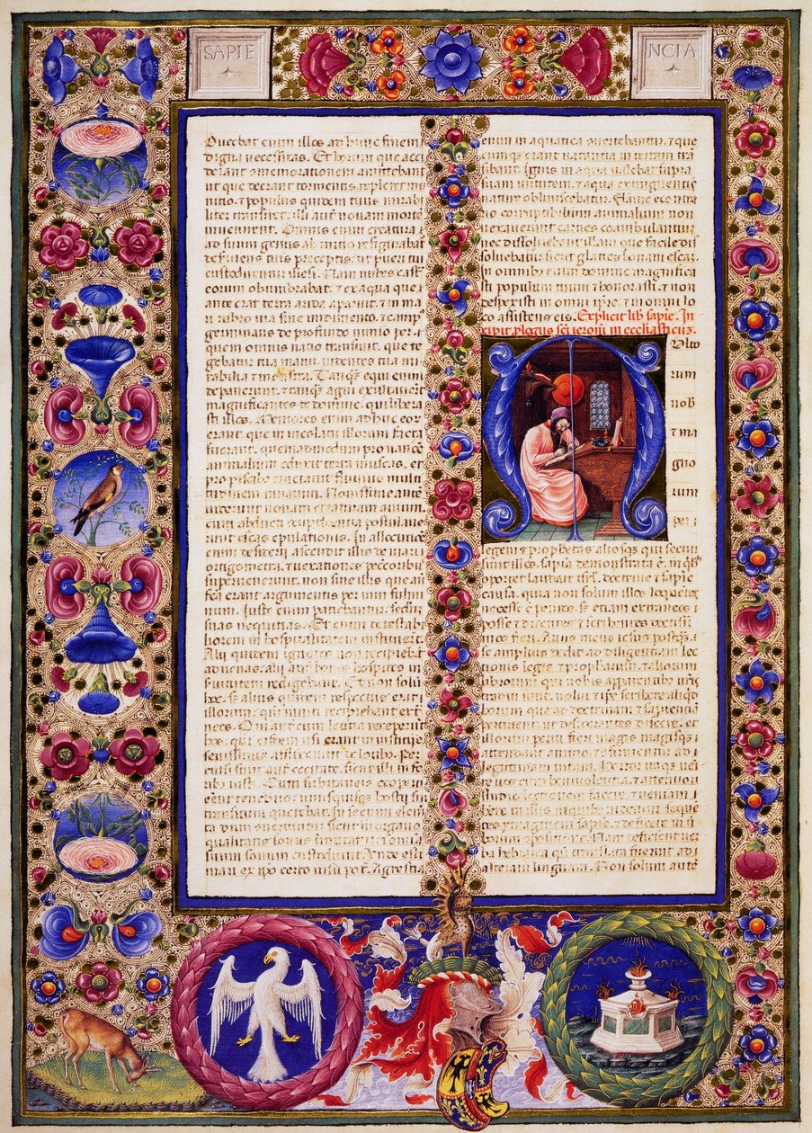 Incipit fra Sirachs Bog, fra bind I af Bible of Borso d