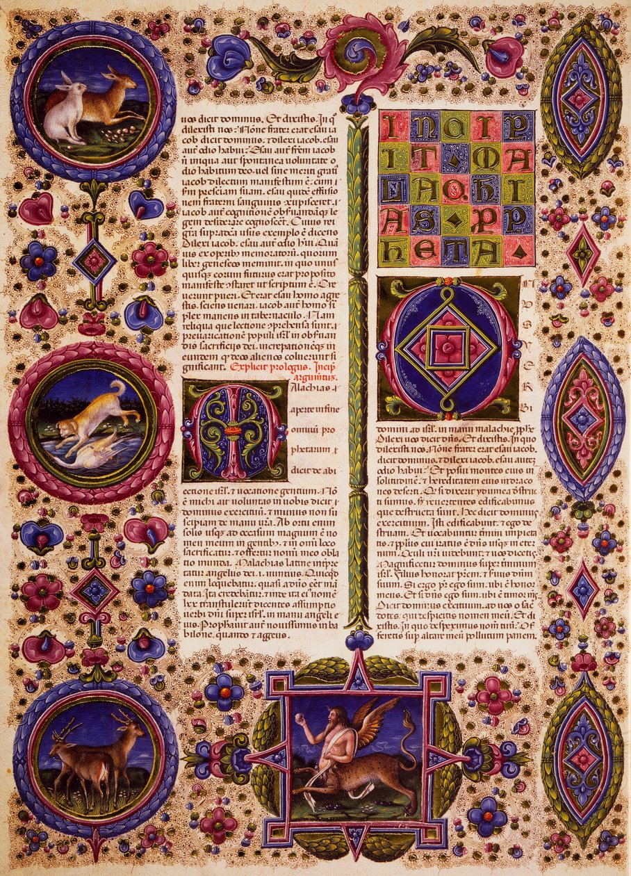 Incipit fra Zefanias Bog, fra bind II af Bible of Borso d