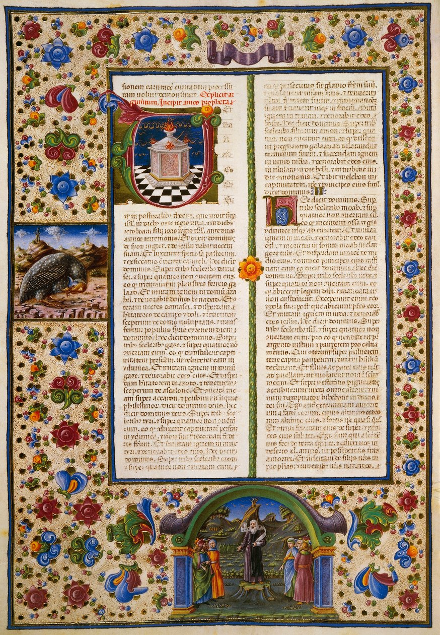 Incipit fra First Book of Maccabees, fra bind I af Bible of Borso d