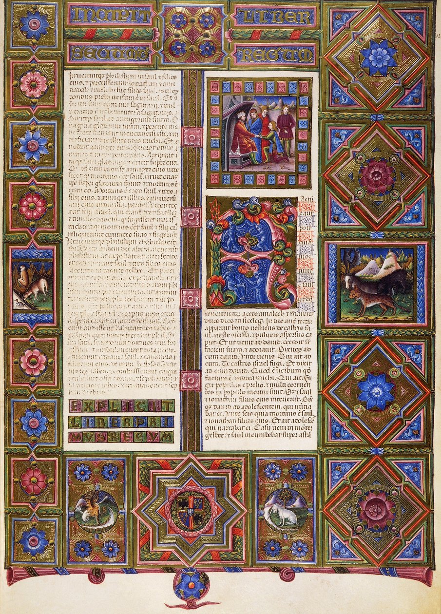 Incipit fra Anden Samuelsbog, fra bind I af Bible of Borso d